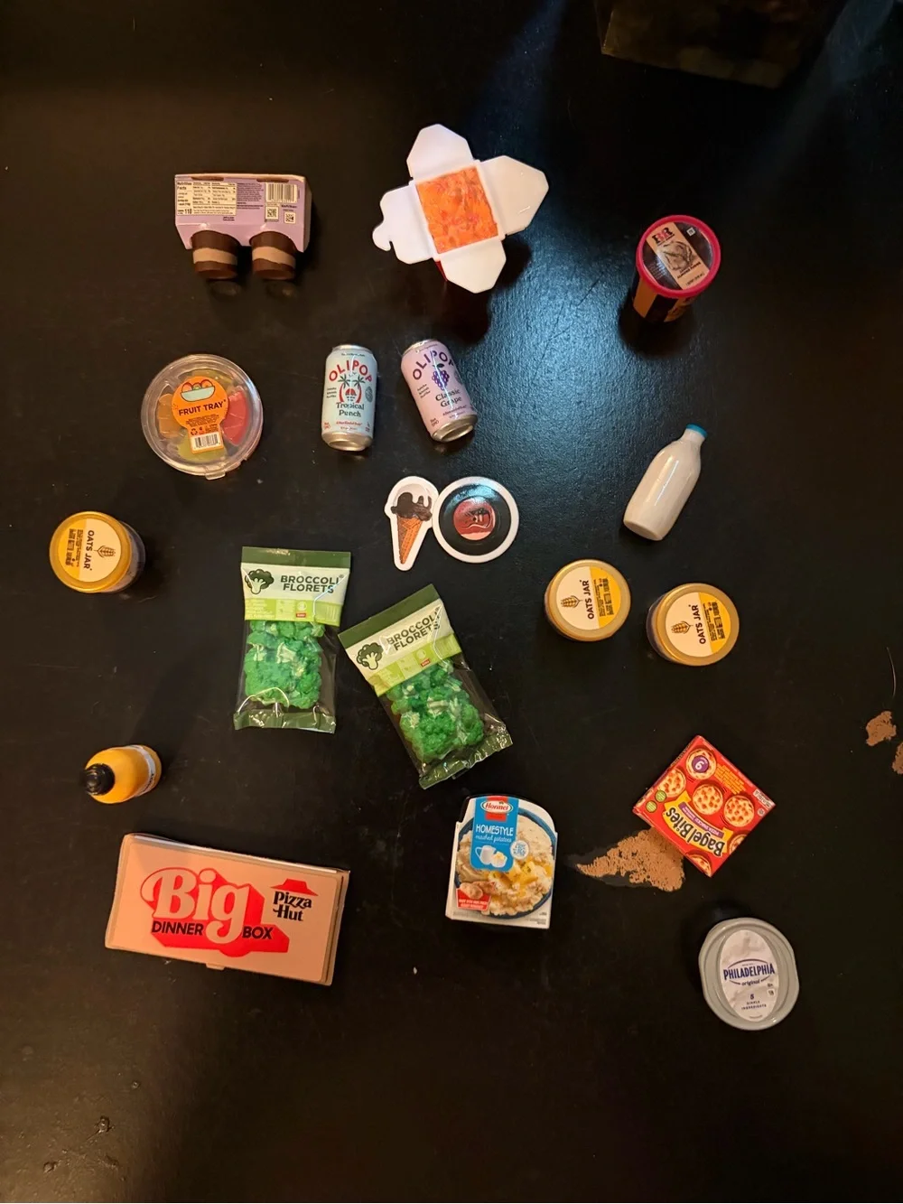 Miniature Grocery Playset Accessories - Assorted Food Pieces